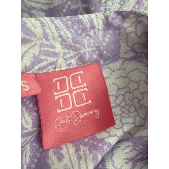 Just Darviny Lilac Hydrangea Floral Print Long Sleeve A-Line Dress Size S - Picture 7 of 8